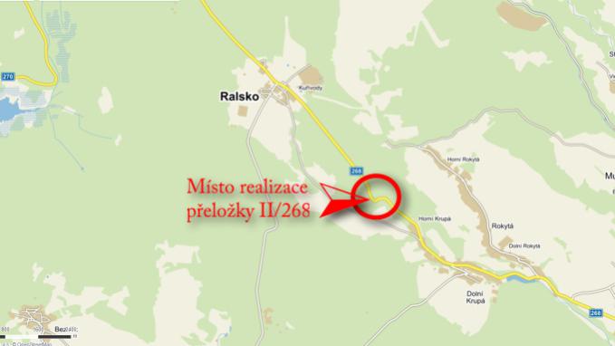 Obr�zek 2 � M�sto realizace p�elo�ky na silnici ll/268